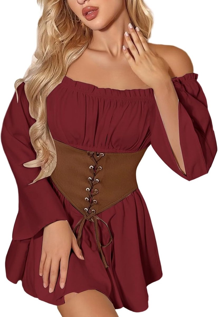 Kostuum Halloween, barok, rococo, middeleeuwen, gothic, dames, heren, volwassenen, kostuum, jurk, prinses, koningin, bal, avond, party, carnaval, fluweel, A15