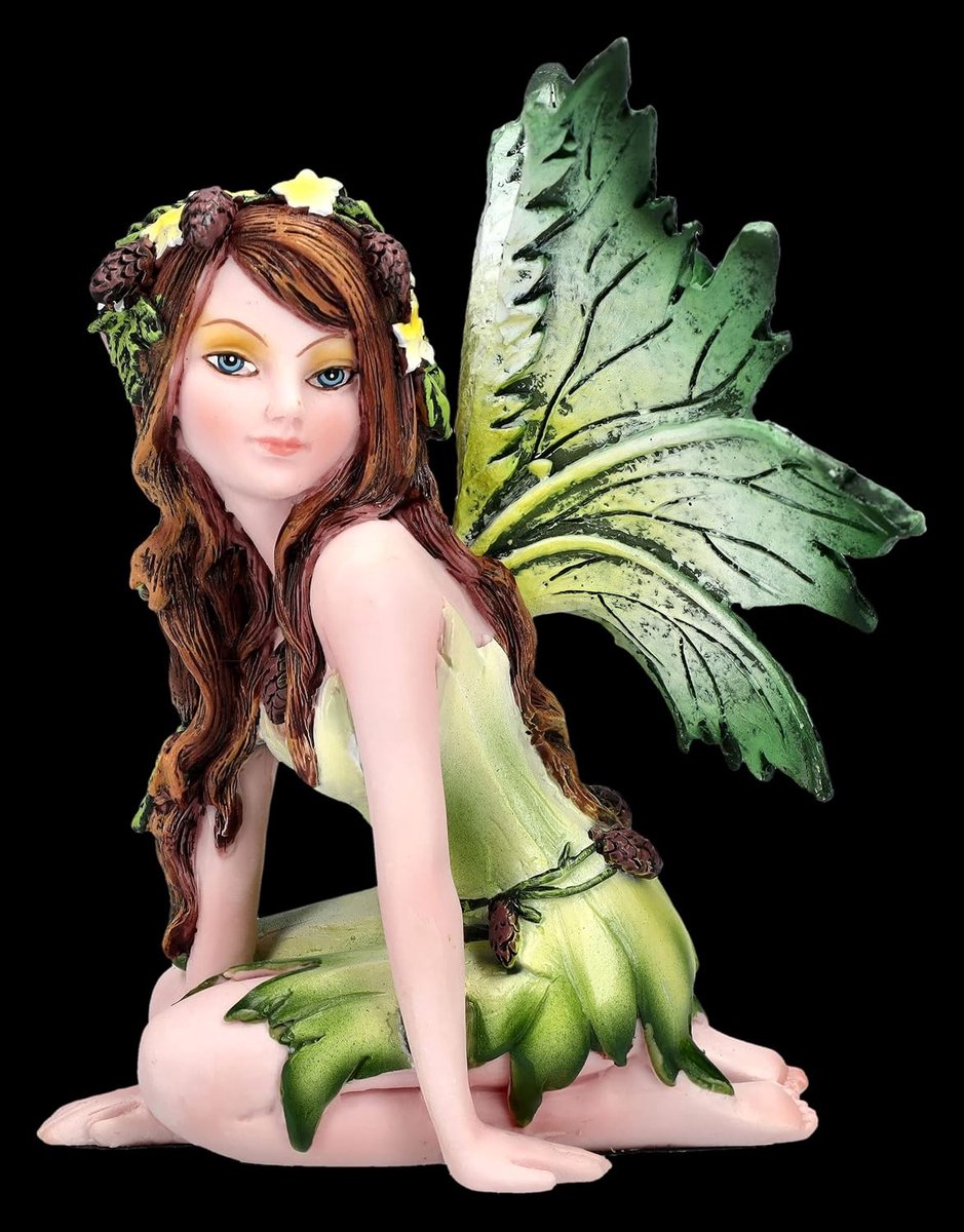 Elfen figuur in groene jurk 11 cm fee
