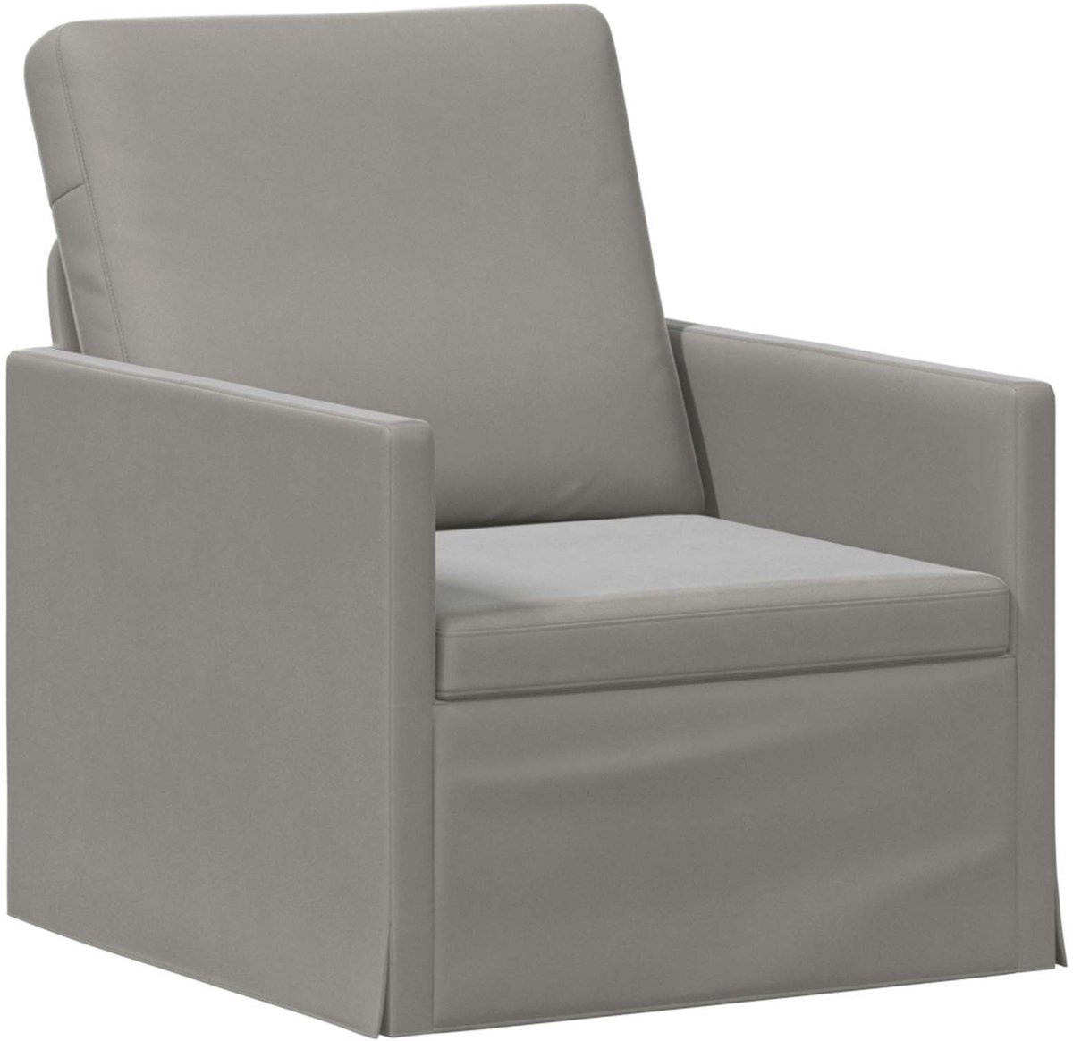 vidaXL Fauteuil - Lichtgrijs - 70 - x - 81 - x - 82 - cm - fluweel