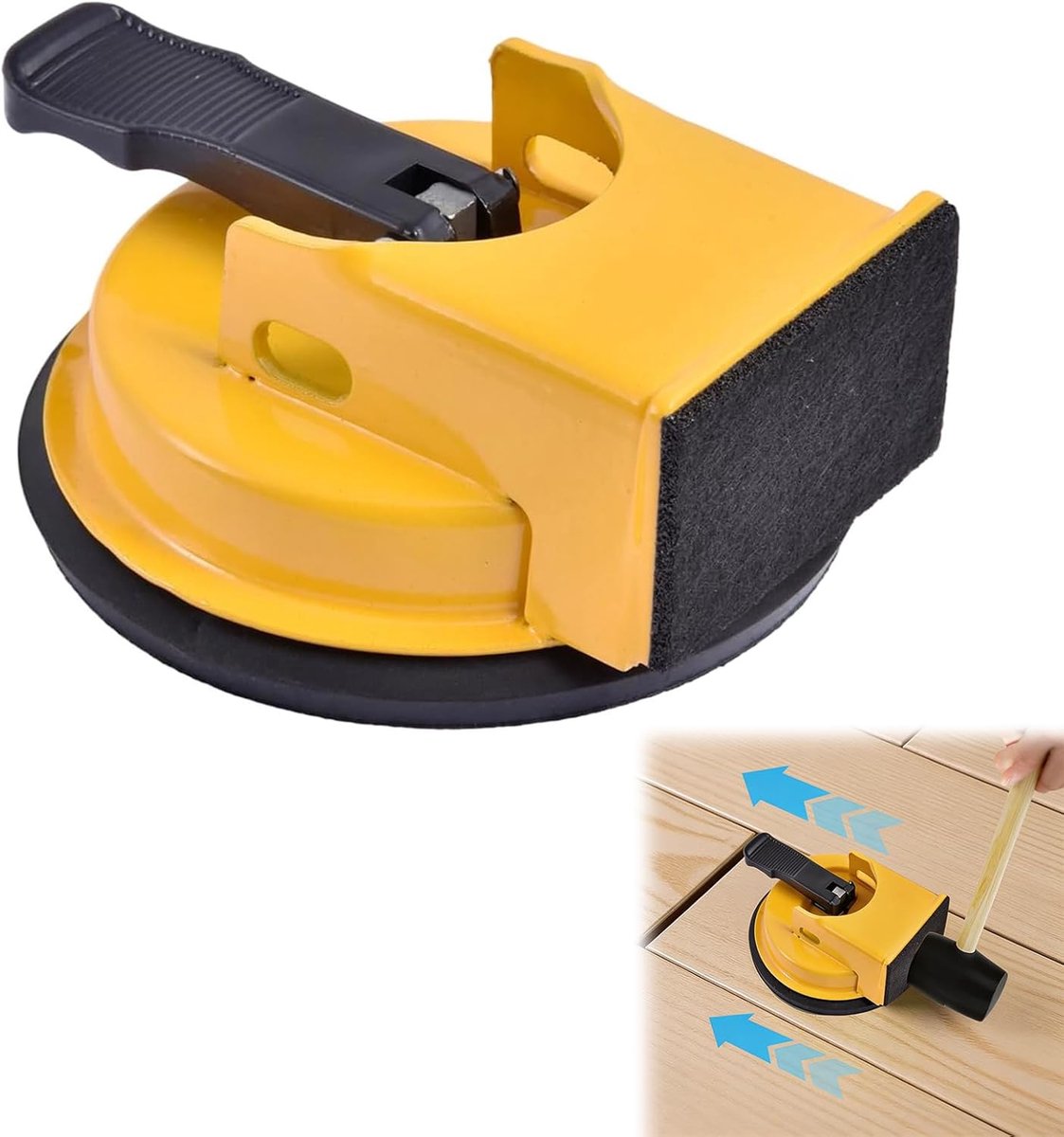 Laminate leggereedschap - robuuste grijper met zuignap - vloergrijper voor laminaat en tegels - perfecte voegsluiting - ShopVlot