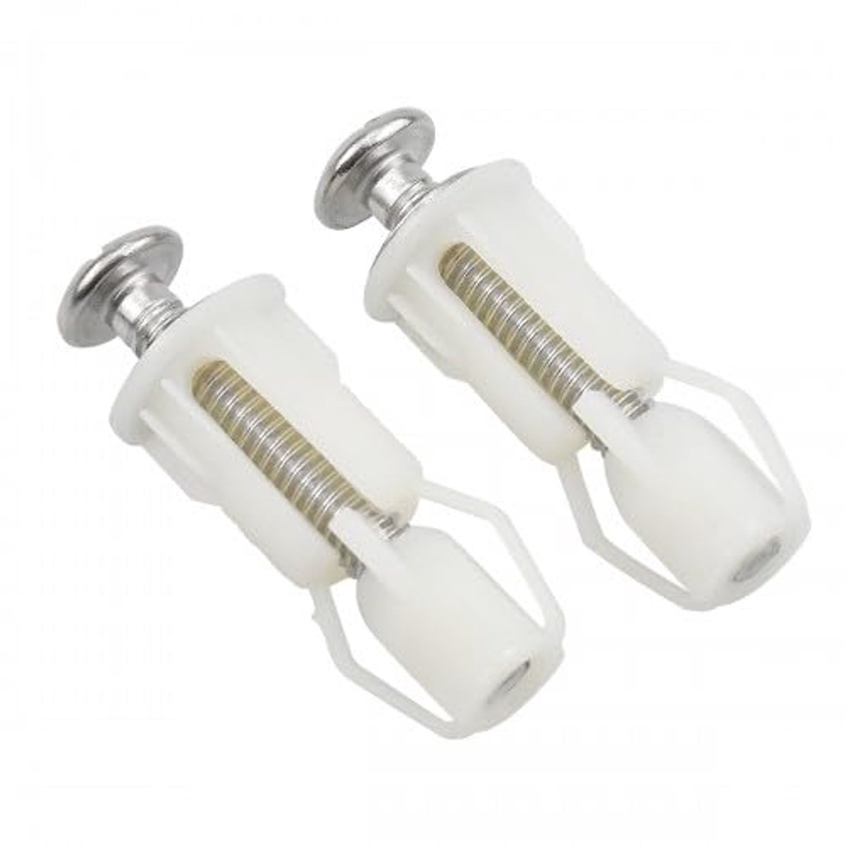 Toiletzitting bevestigingsset 2-delig - RVS schroeven - Nylon moeren - Voor stevige bevestiging - ShopVlot