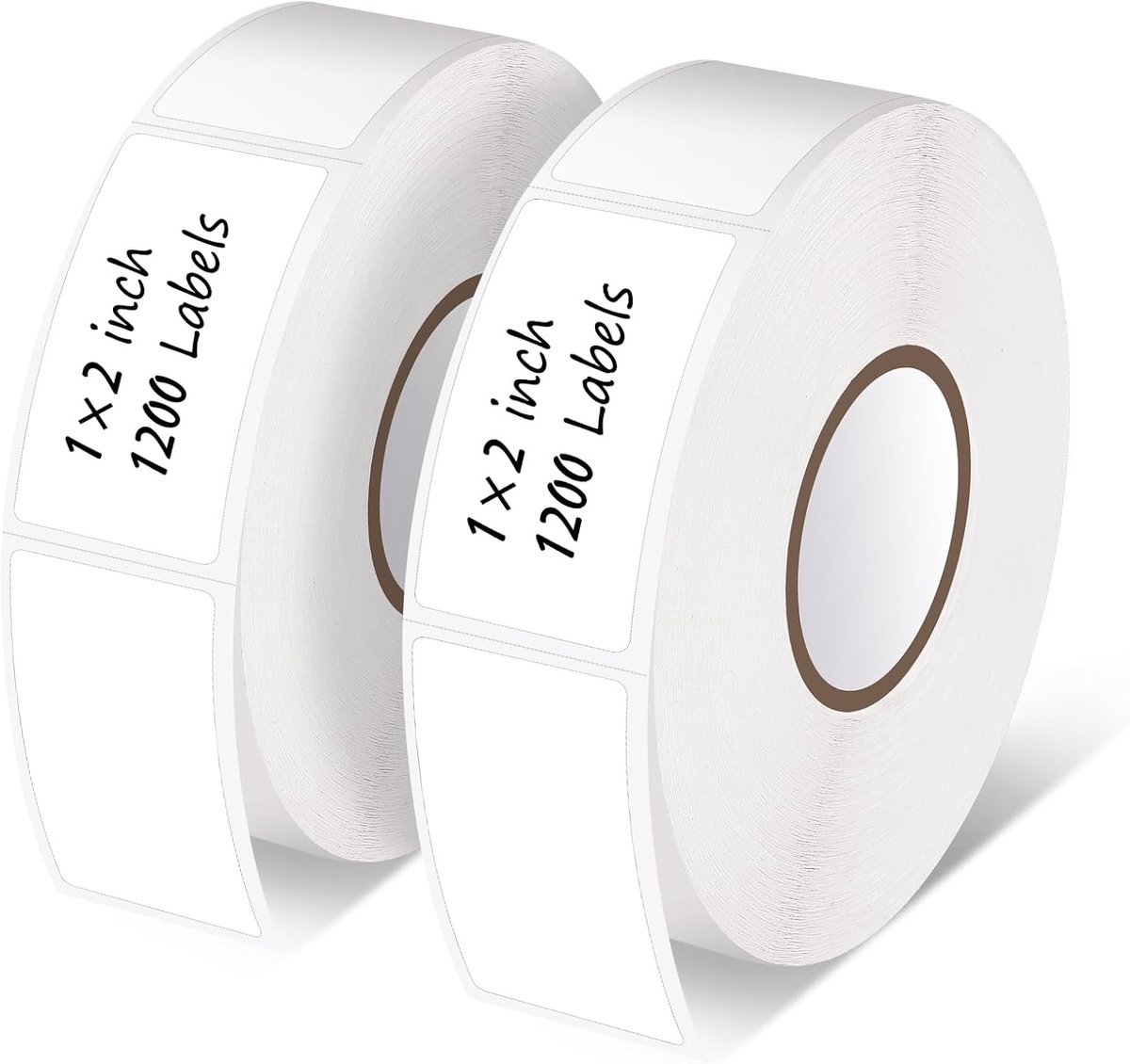 SnelShoppen - Pack van 2400 Zelfklevende Labels 2,5 x 5 cm - Lege Stickers voor Schrijven, Waterdicht, Vrieslabels met Perforatielijn voor Opslagpotte