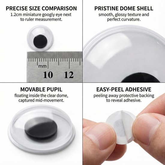Ogen voor doe-het-zelf scrapbooking, speelgoed, accessoires (14 mm) — afbeelding 5