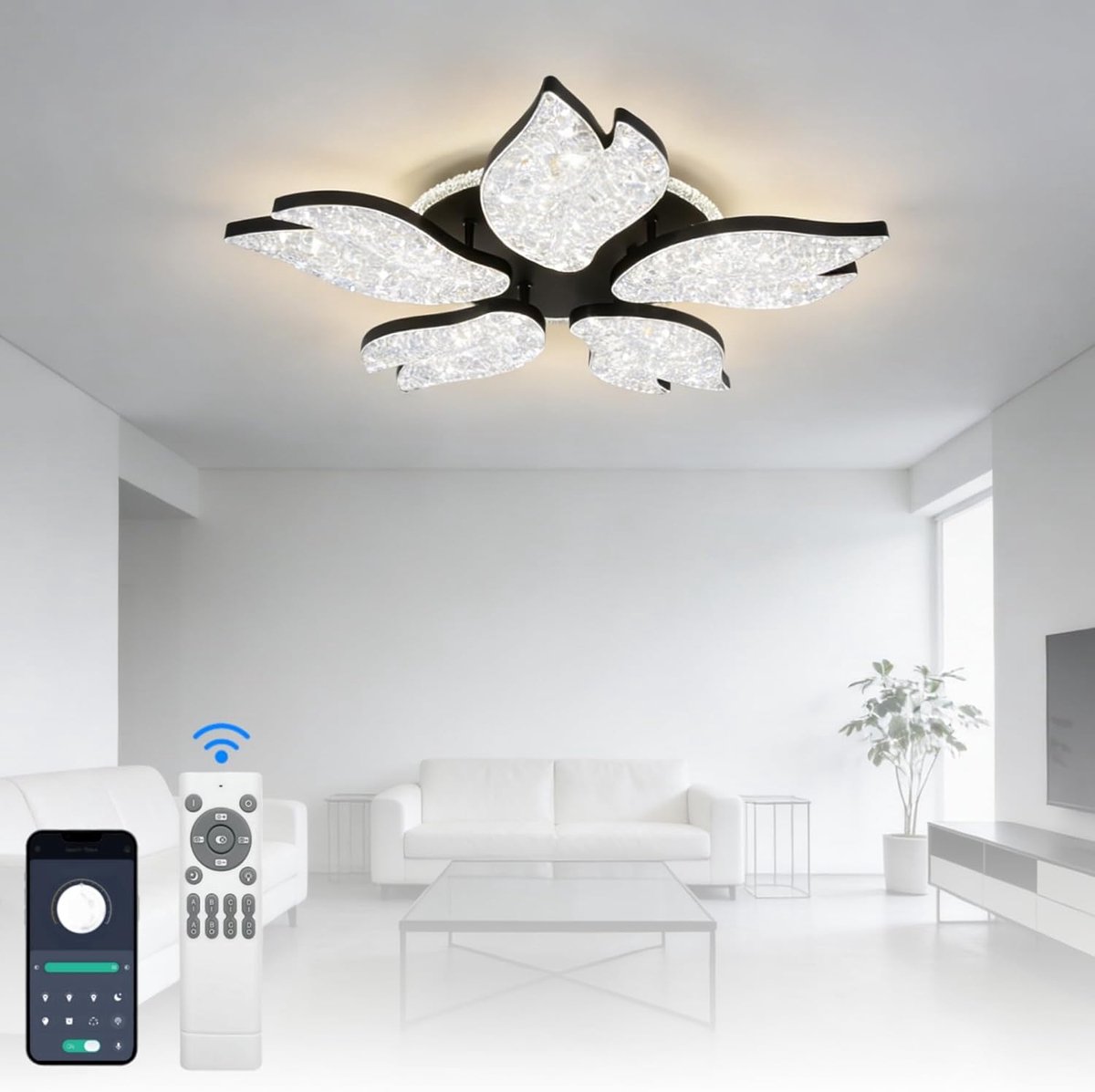 Keuken, plafondlamp, woonkamer, met afstandsbediening, app