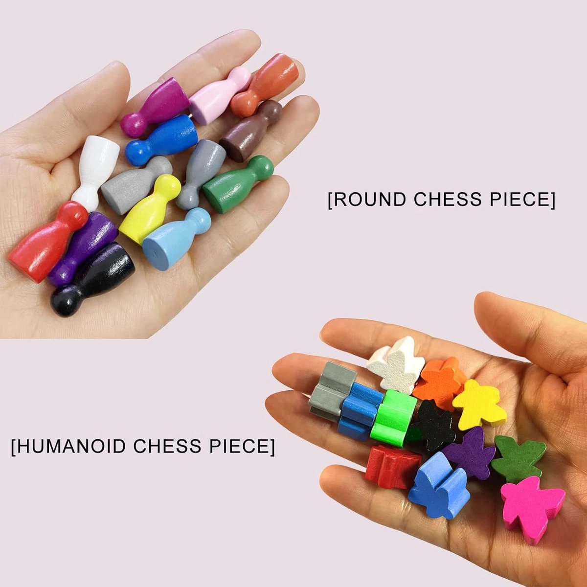 110-delige Set Kleurige Houten Speelfiguren - Geschikt voor Ludo, Dobbelstenen, Bordspellen en Meer