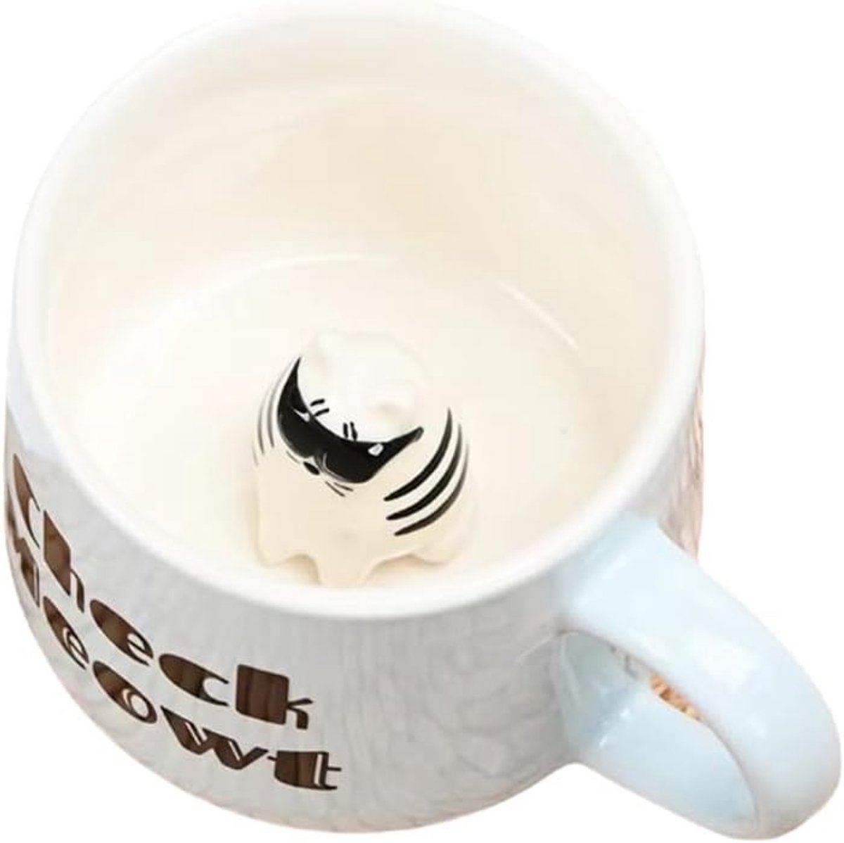 Kat Keramische Beker Verborgen 3D Dier Binnen Mok voor Thee Melk Koffie Perfect voor Kinderen Decoraties Beste Kantoor Beker 350 ML