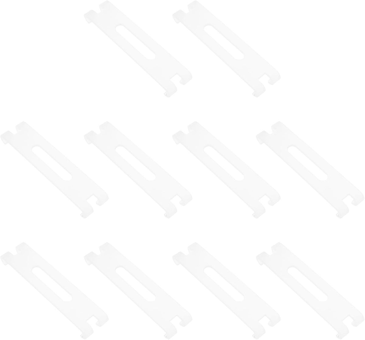 10 stuks jaloezieën voor jaloezie, laddertapeclips, 50 mm, kunststof, compatibel met houten en kunsthouten jaloezieën