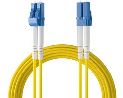 Ipolex LC naar LC enkele modus glasvezel patchkabel 1/10Gb OS2 glasvezelkabel duplex 9/125μm LWL Jumper LSZH voor SMF SFP/SFP+ transceiver 0,5 meter 2 stuks