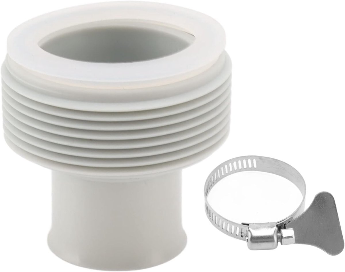 Generic Duurzame Zwembadslangmanchet en Slangklemset met Kunststof Schroefdraad - Lekvrije Connector voor Zwembadreinigers, Zorgt voor Maximale Pompefficiëntie, Eenvoudige Installatie
