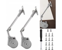 2 stuks dekselsteun, scharnier, 90 graden soft-open dekselsteun, scharnierhouder, klepbeslag, dekselsteun, hydraulische demper voor keukendeur