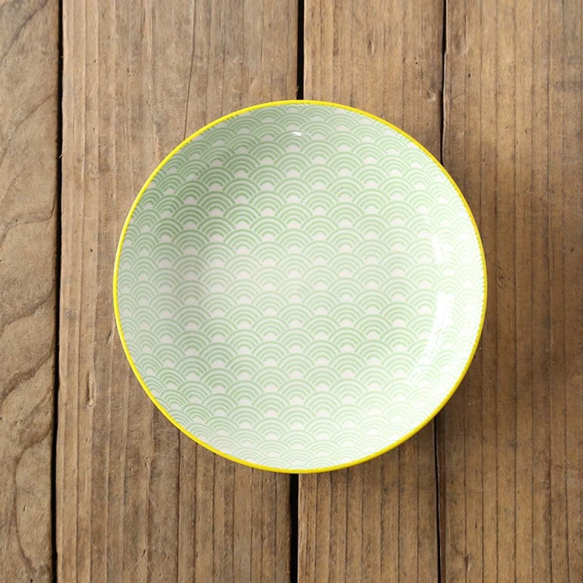 A 7 Inch Nordic Eenvoudige Onderglaze Kleur Keramische Plaat Huishoudelijk Servies Ronde Dessert Snoep Cake Dish Kleine Diner Plaat