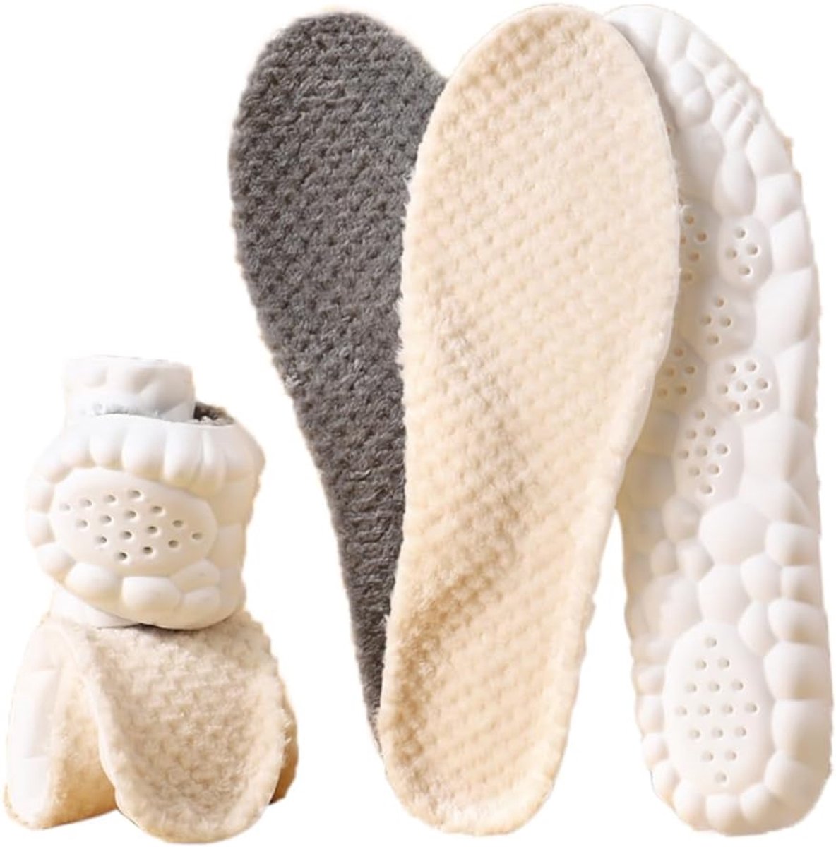 2 paar warme inlegzolen voor dames en heren, winterinlegzolen - winterthermische inlegzolen - comfortabele inlegzolen (42-42)