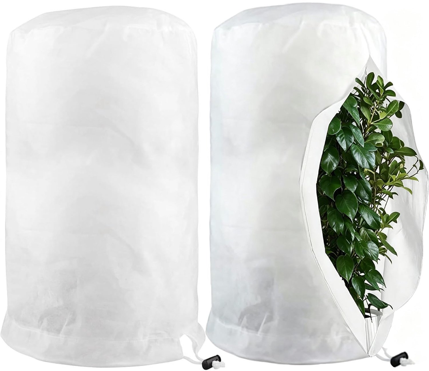Famanu - Plantenafdekking - Beschermt planten tegen vorst - Duurzaam polyethyleen - Groen 2 stuks