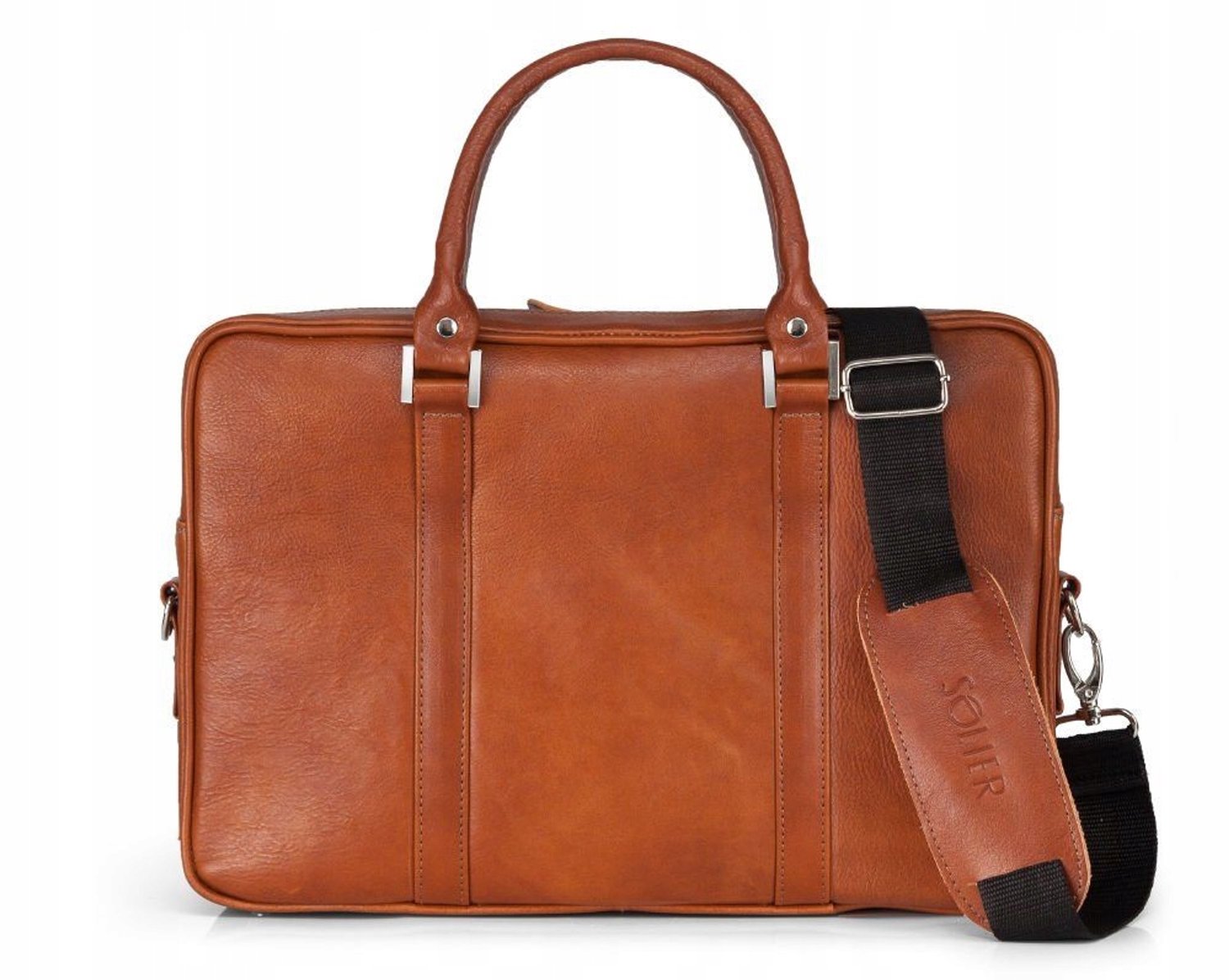 Leren Laptoptas Heren - Solier SL25 Vintage Bruin