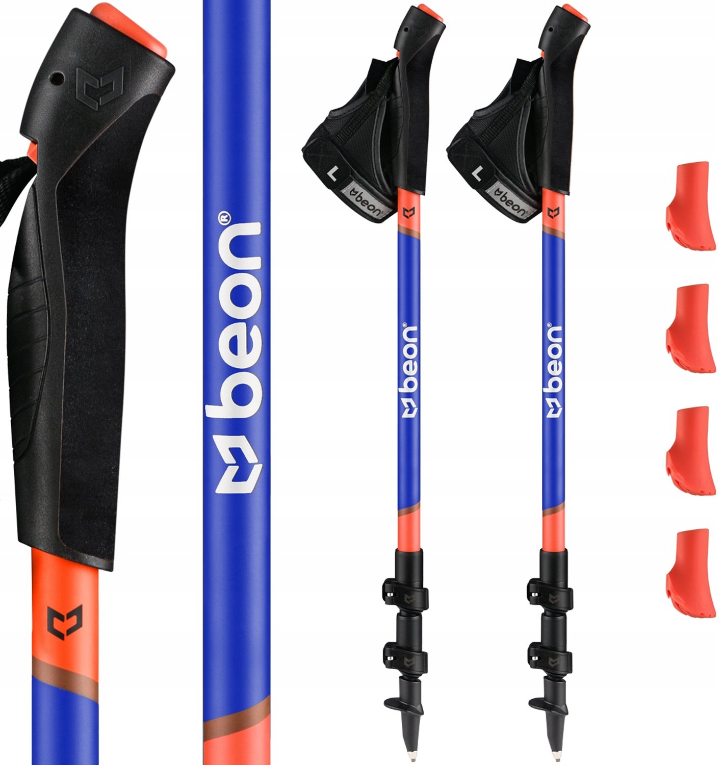 Beon NX2 Nordic Walking Stokken Telescopisch Blauw - Verstelbaar