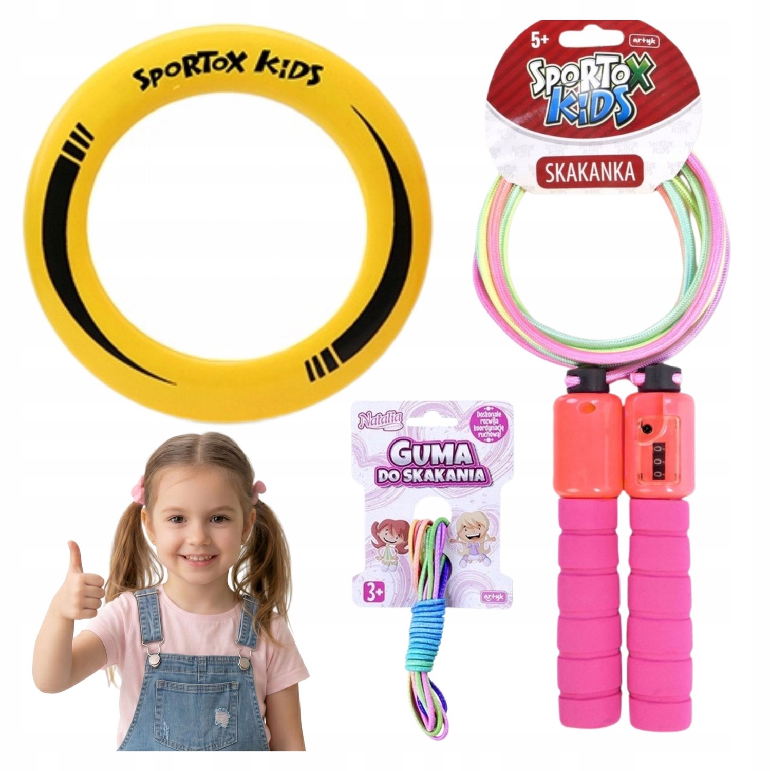 Actieve Speelset: Skikkelen, Frisbee & Springtouw met Teller