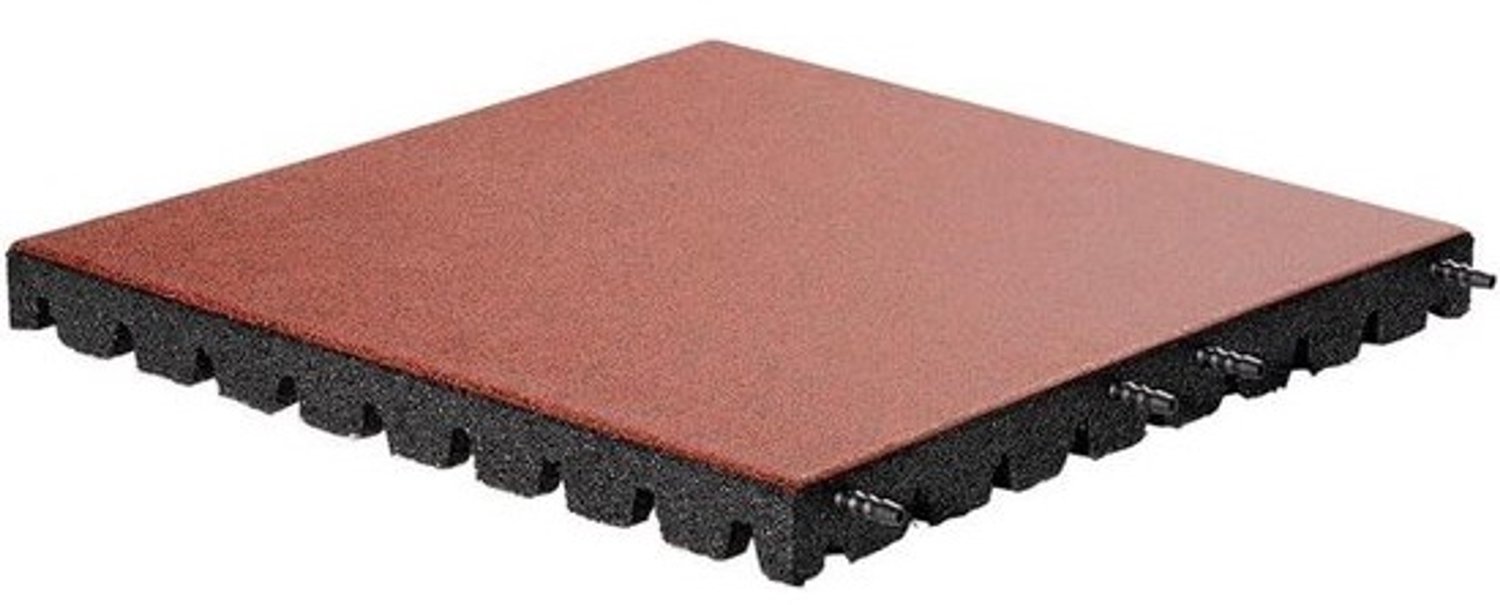 Rubberen tegels - Valdempende ondergrond - Voor veilige speelplekken - TÜV-gecertificeerd - 50 x 50 cm - Rodbruin