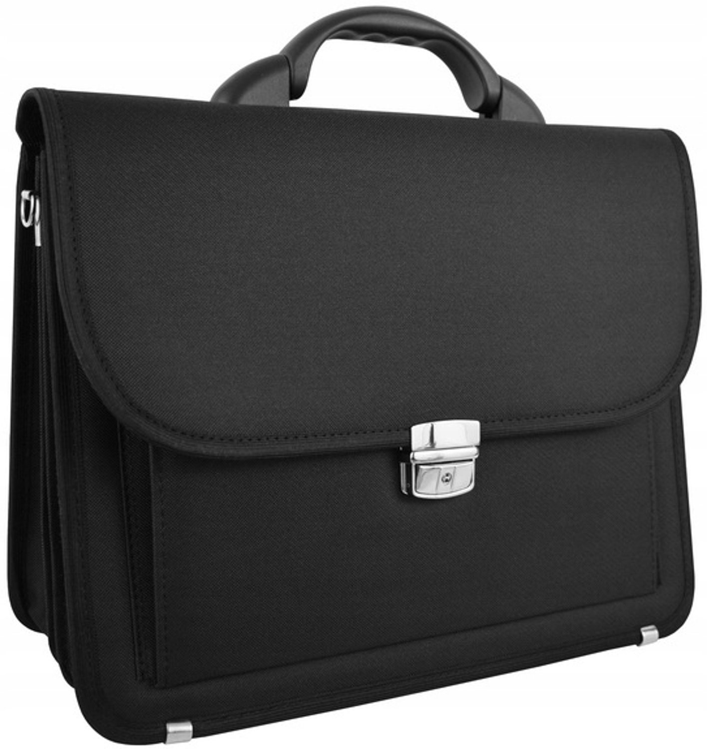 Leren Aktetas Heren - Laptop & Documenten - Zwart