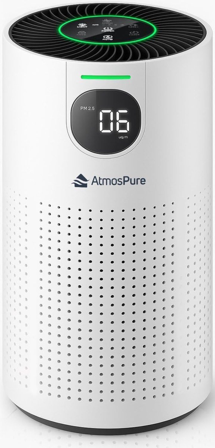 Luchtreiniger Wit HEPA 13 + Koolstoffilter - 24 Watt Vermogen - 98 m² Oppervlakte - Elektrisch - Voor Huisstof, Pollen En Geuren