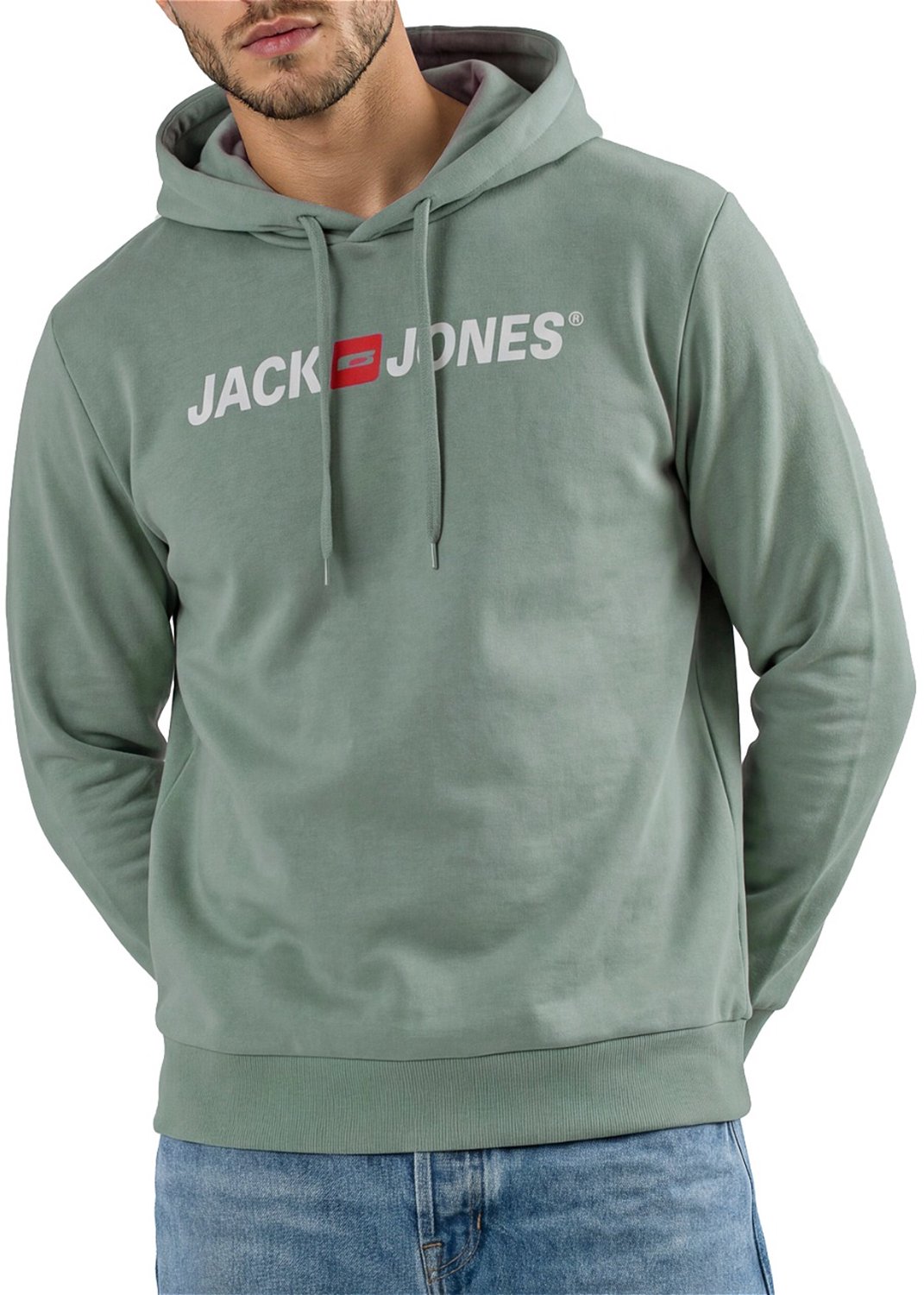 Jack & Jones Heren trui JJMORTY OLD LOGO SWEAT HOOD SMU regular fit M Volwassenen Hoodie - Sweatshirt