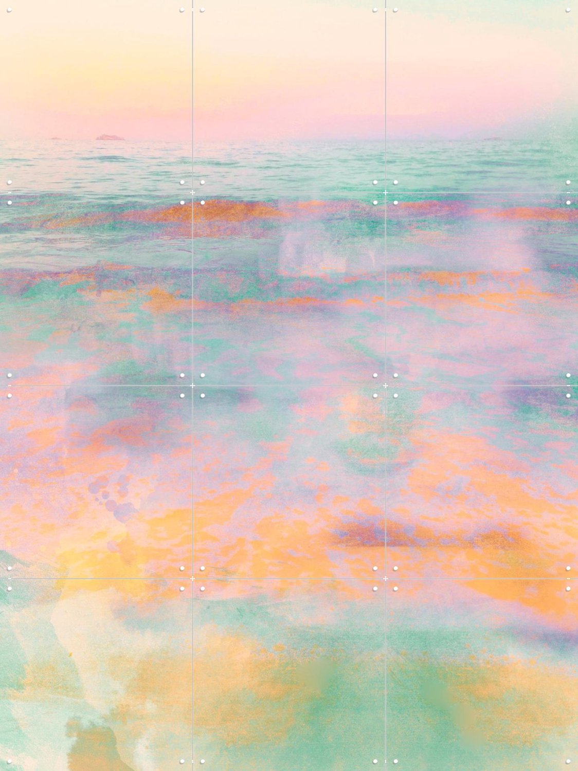 IXXI Brand New Day, Angelo Cerantola - 60 x 80 cm - Grote wanddecoratie en posters - Abstract, Kleurrijk, Slaapkamer, Woonkamer, Strandhuis Blauw / Paars / Roze