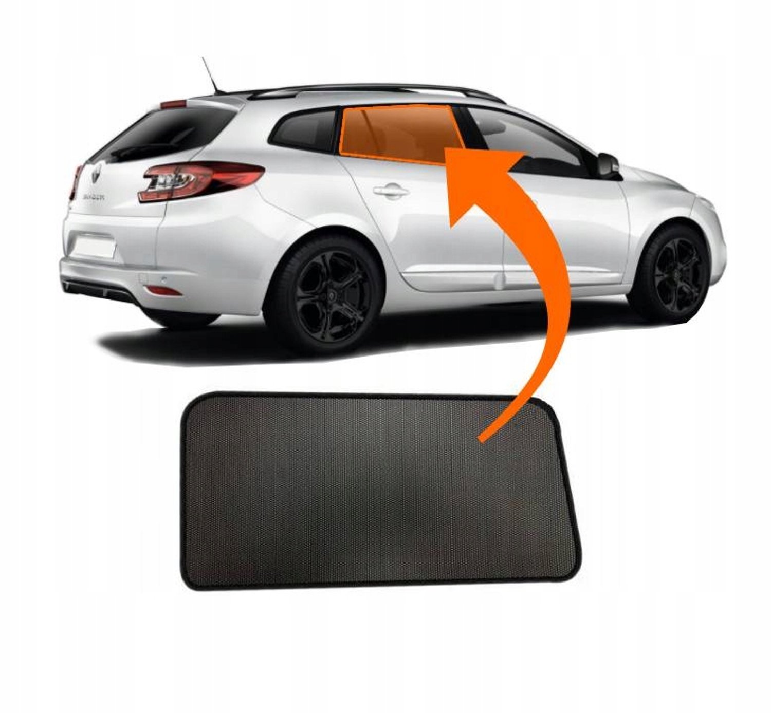 Zonneschermen Renault Megane III Combi (6-delig, magnetisch)