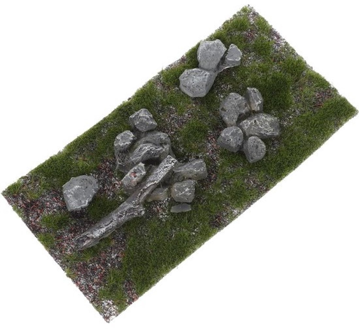Kunstgrastegels - Decoratief gras - Modelbouwdecoratie - Nylon gazonmat - 14 x 7 cm - Groen