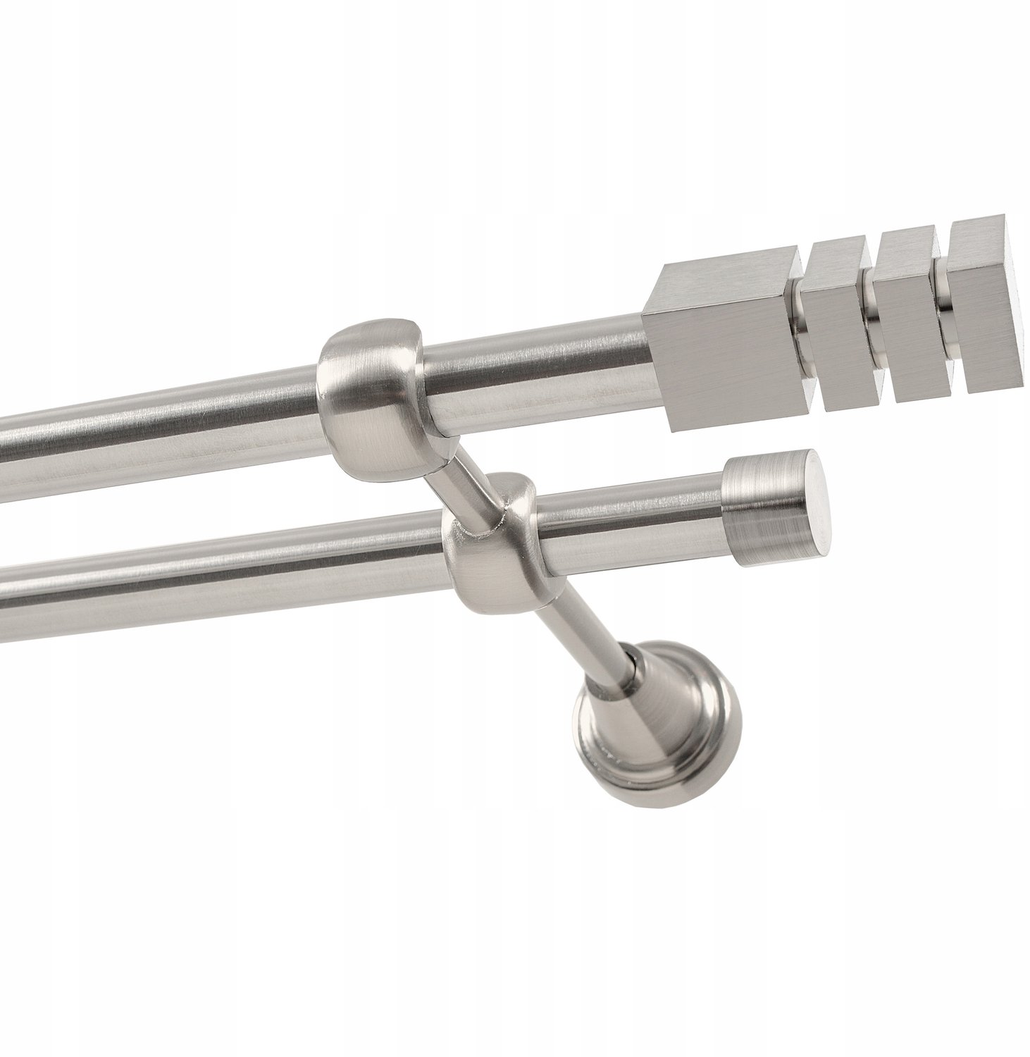 Dubbele Metalen Gordijnstang 19mm Ø 520cm - Zonder Gordijnringen