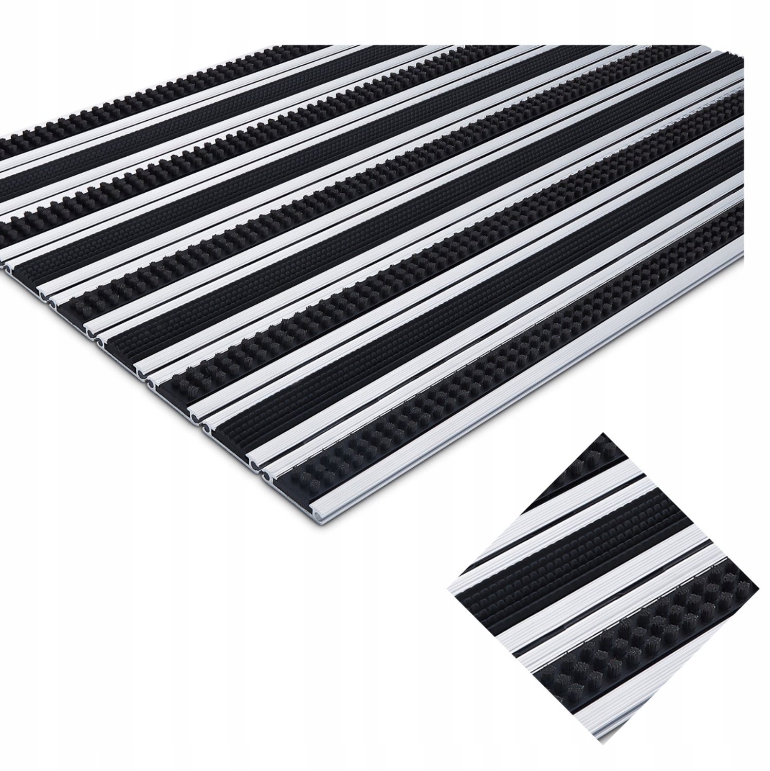 POLENTEX Combi Junior 12 Deurmat 80x50 cm - Rubber & Borstel