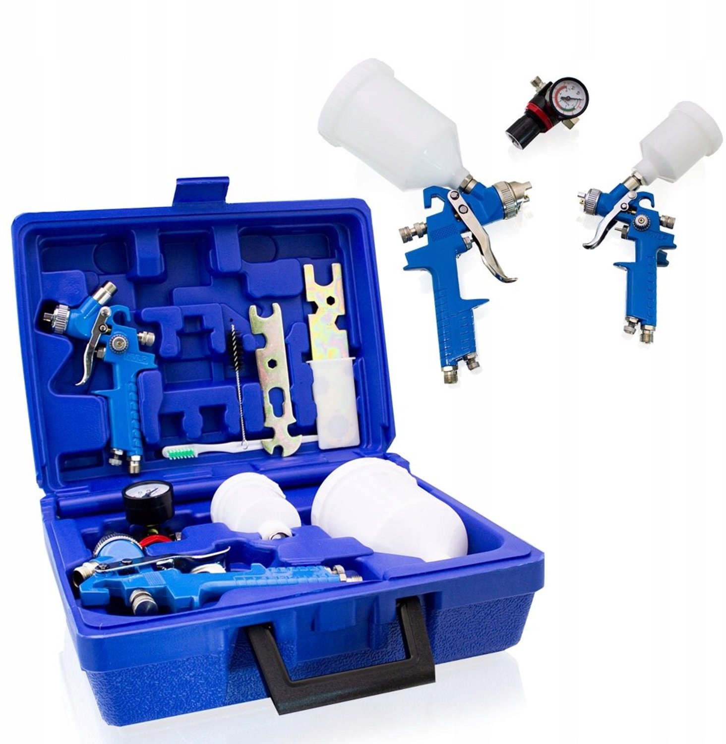 HVLP Spuitpistolen Set 0.8mm & 1.4mm - Professioneel Lakspuiten