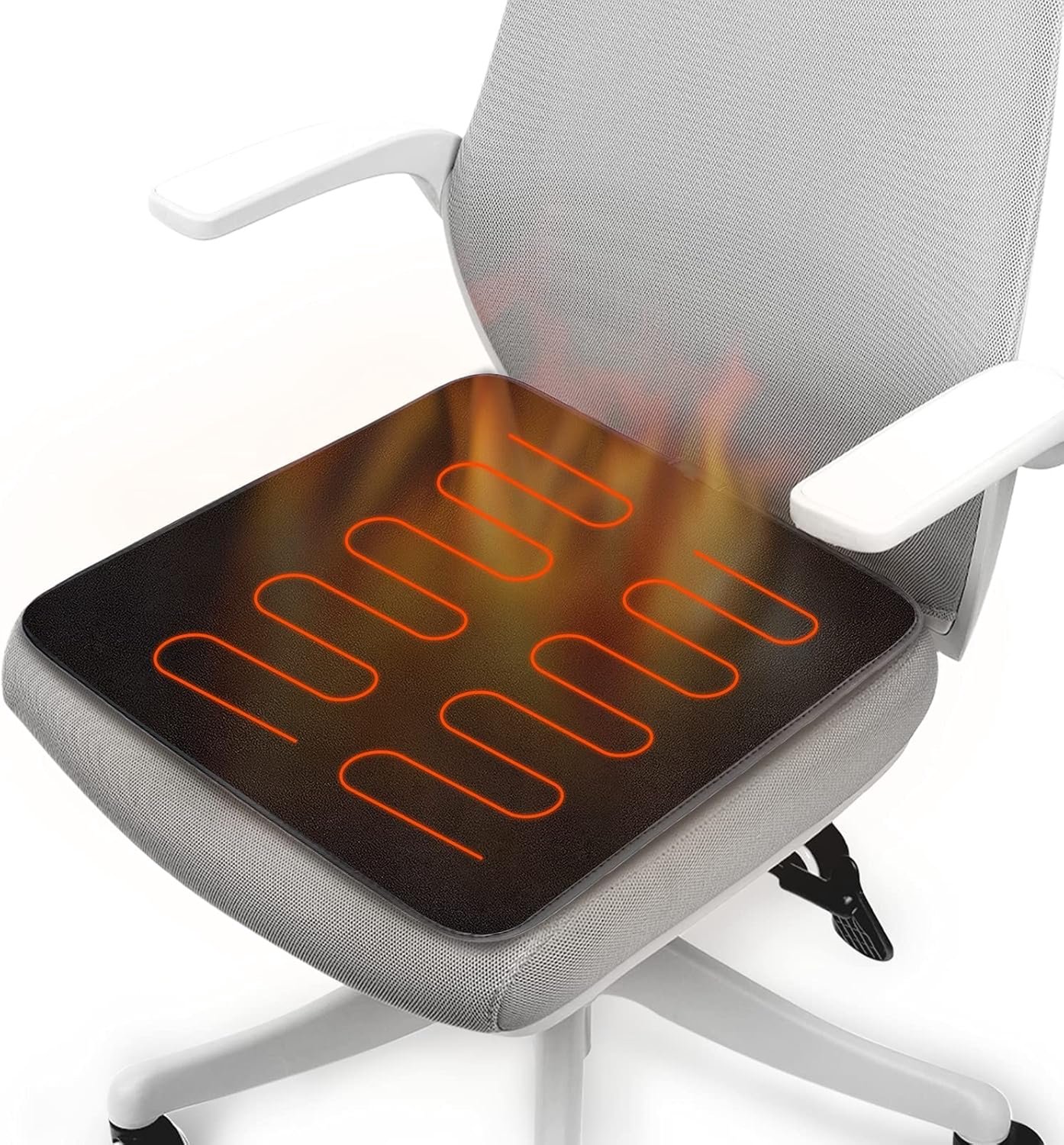 Foldable Heated Seat Cushion for HIPS - Draagbare USB verwarmde zitkussen– Snelle Verwarming Stoelverwarmingskussen - Elektrisch Verwarmd Zitkussen - Auto Stoel Verwarming - Thuis & Office Comfort- Verwarmde kampeerstoelkussen - Black