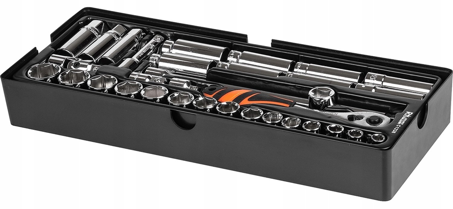 Dopsleutelset 3/8" 33-delig met Ratel en Verlengstukken