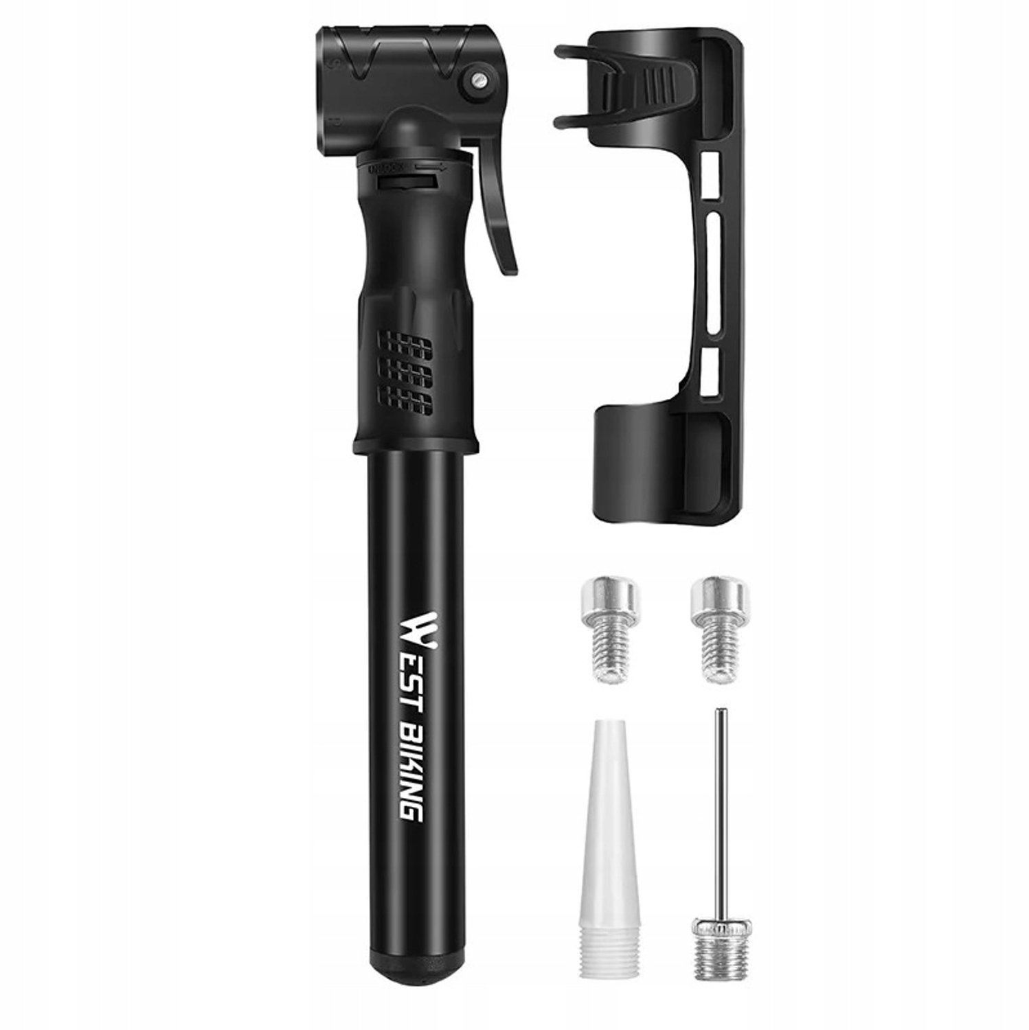 Mini Fietspomp Aluminium Zwart - Draagbaar & Krachtig