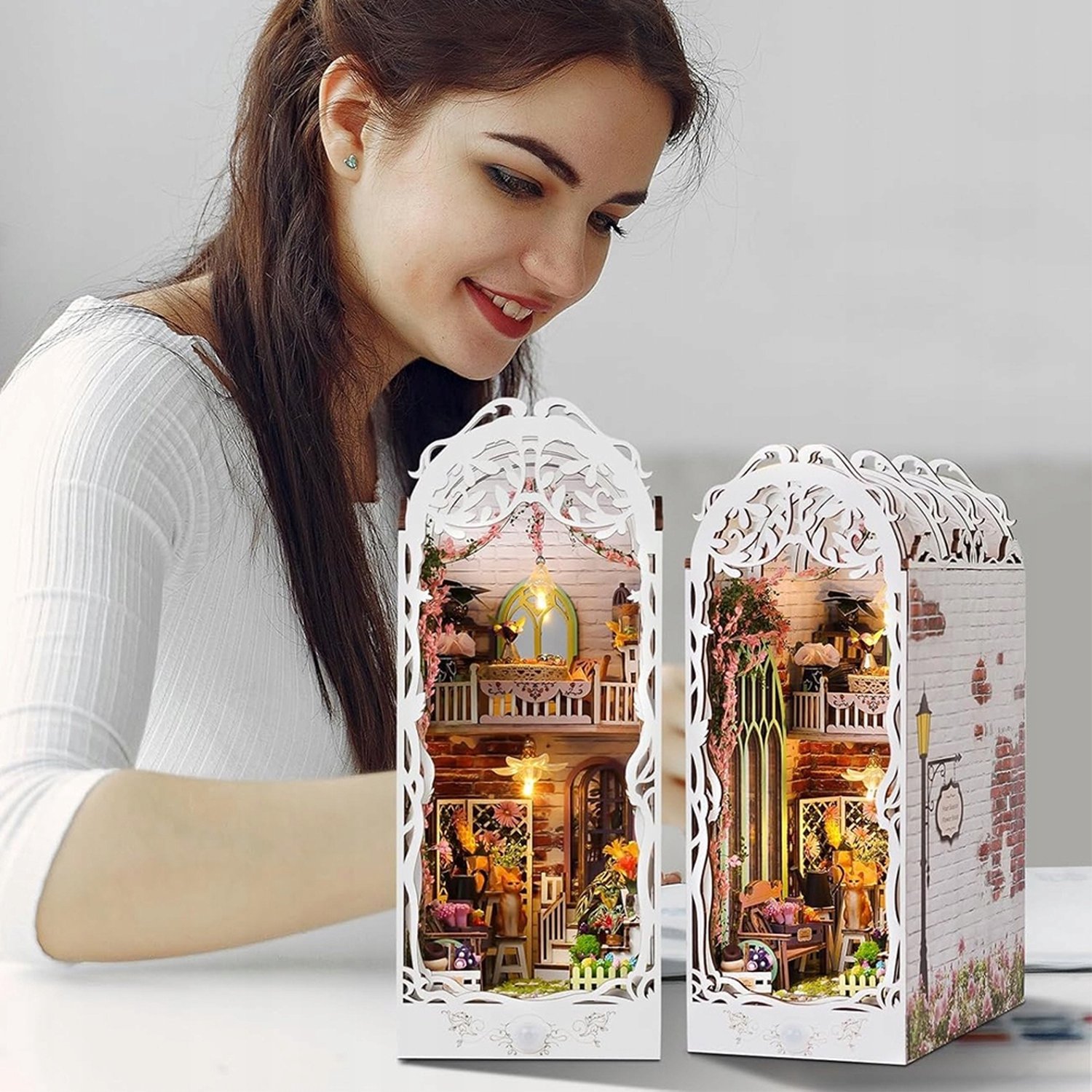DIY Miniatuur Tuin Bouwpakket met LED - Creatief Cadeau