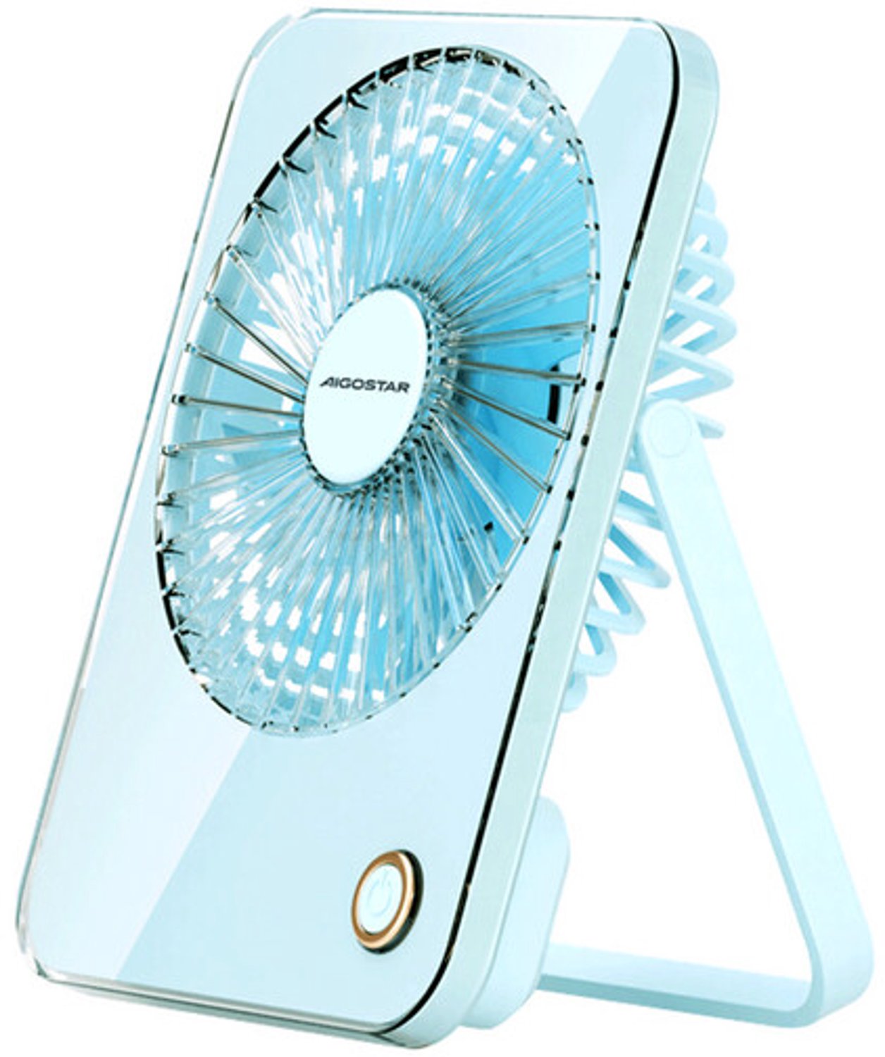 Aigostar | Tafel ventilator | USB | 5 bladen | 3 standen | Ø 13cm | IJsblauw