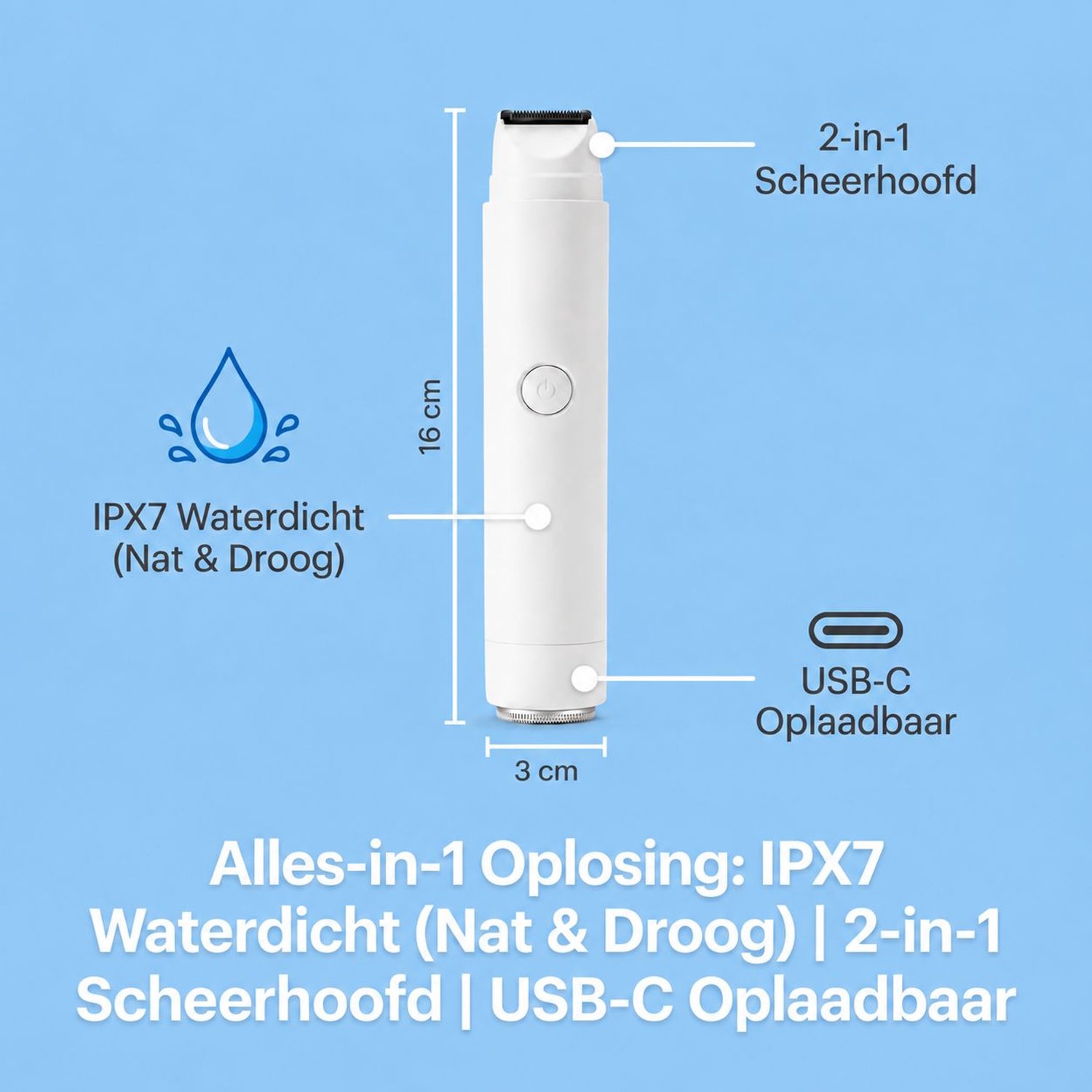 VHV - 2-in-1 Ladyshave Gezicht - Elektrisch Scheerapparaat & Bikinitrimmer - Oksels - Benen - Scheerapparaat Vrouw - Ontharingsapparaat Electrisch Ontharen - Ladyshaves Bikini - Gezichtsontharing Dames thumbnail 4