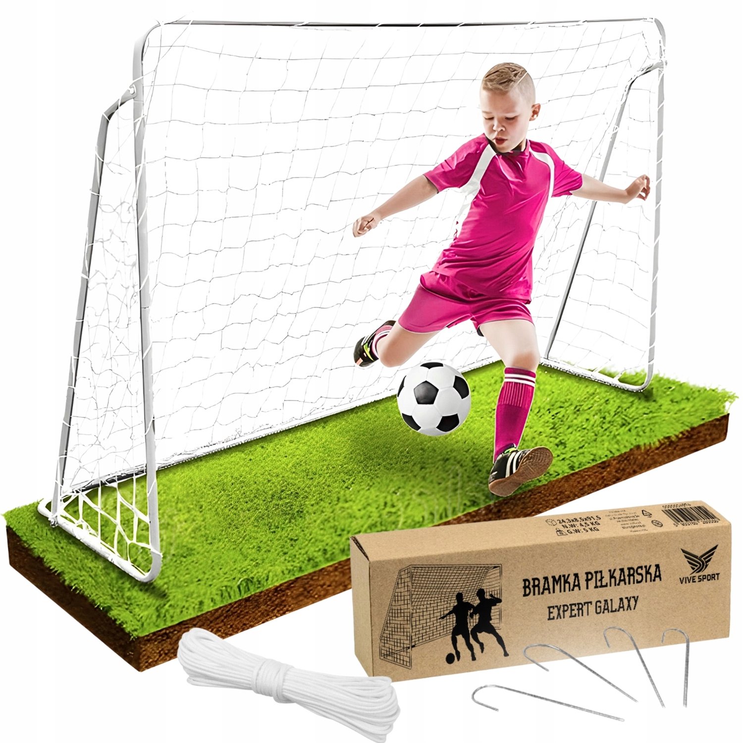 Robuuste Metalen Voetbaldoel 240x150cm - Weerbestendig & Stabiel