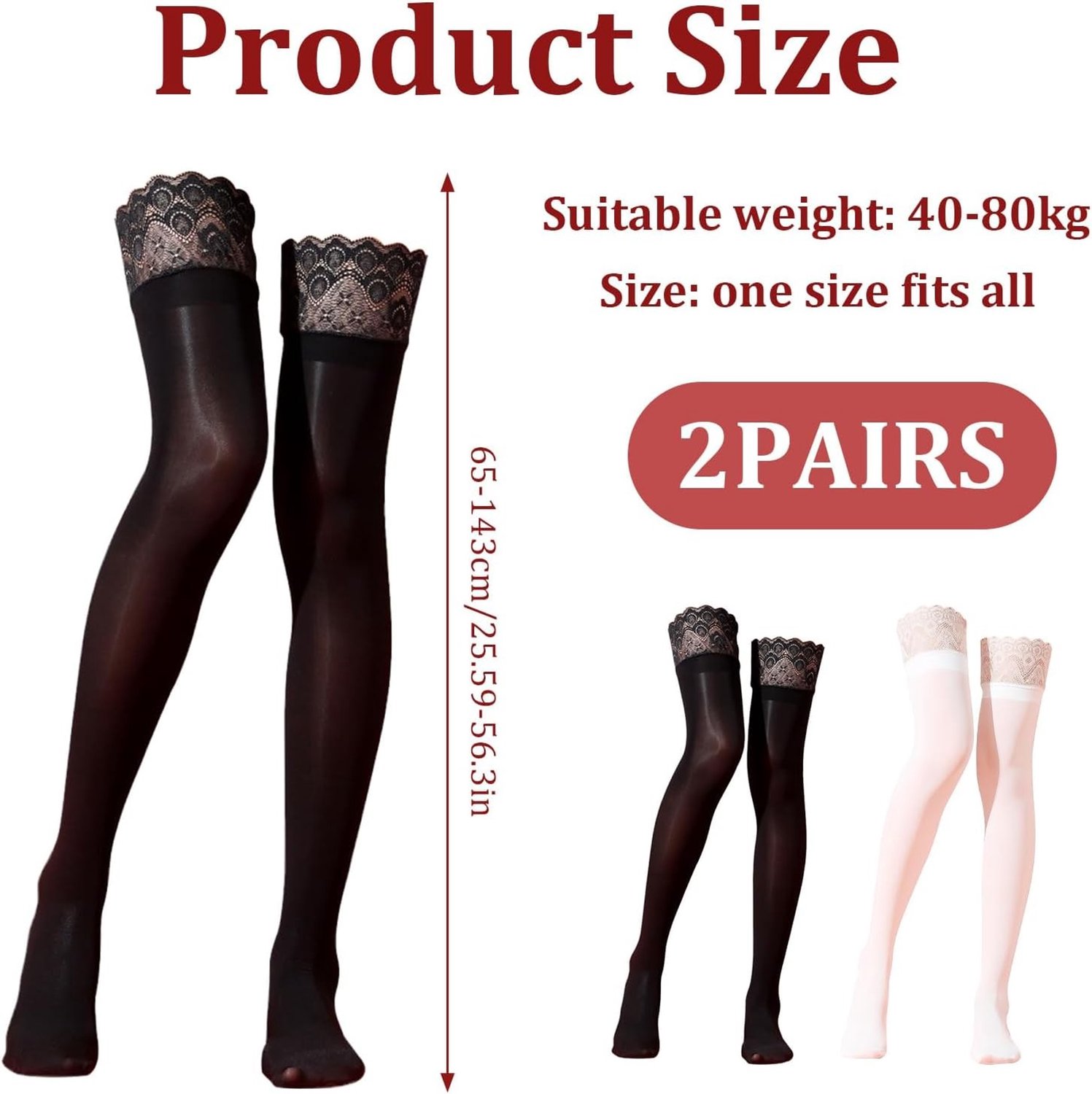 High thigh kousen boven de knie, semi-transparante kousen met bloemenkant en glanzende afwerking, sexy lange sokken voor feesten en dagelijks gebruik, maat one size