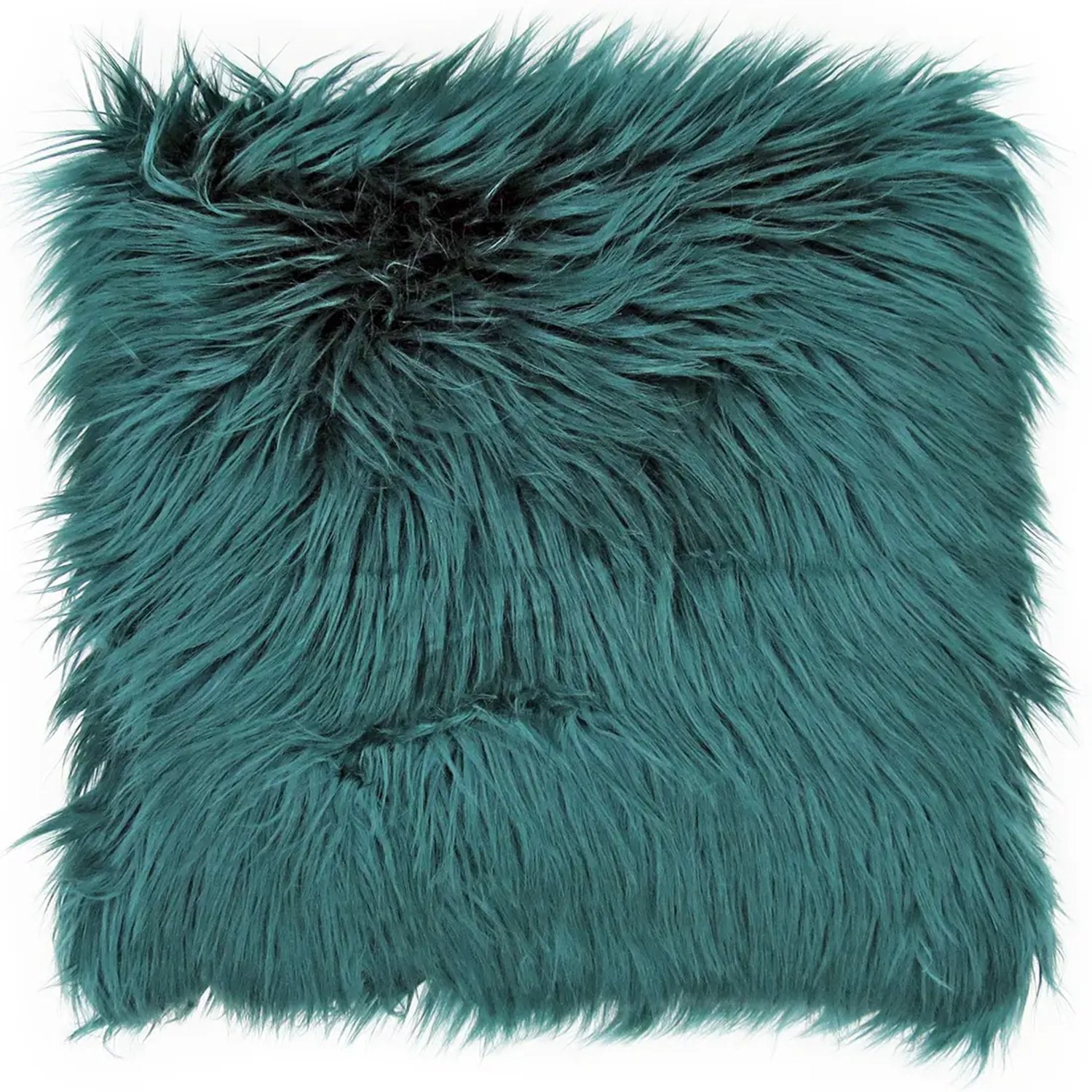 Lavandoux Bont Kussen - Imitatiebont Sierkussen - 60 x 60 cm - Teal Groen