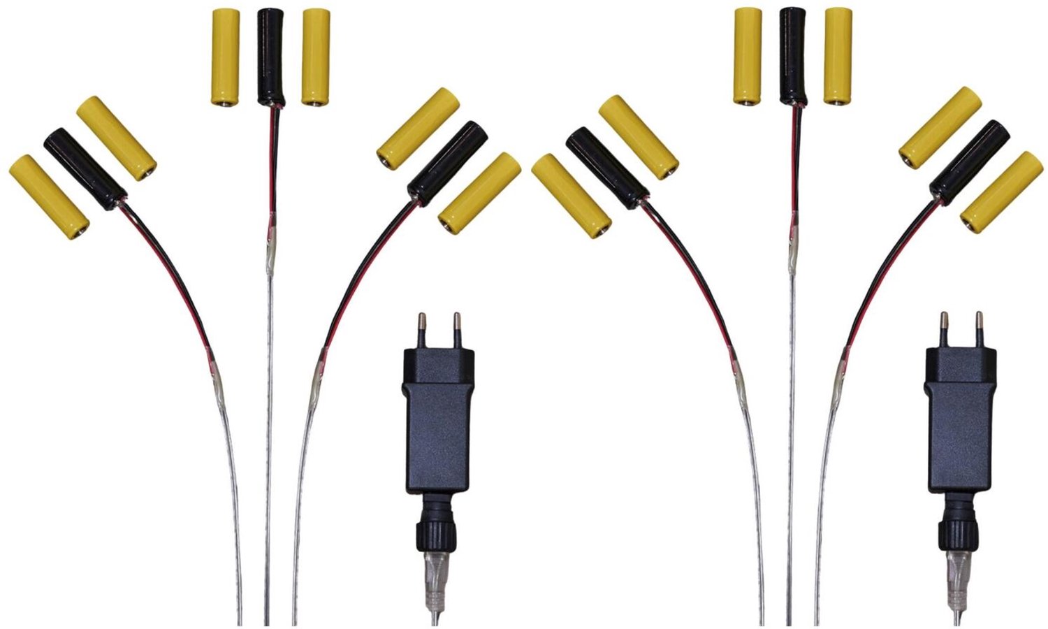 Batterijvervangers - voor 3x AAA batterijen - 6 apparaten - Batterij Eliminator - batterij adapter