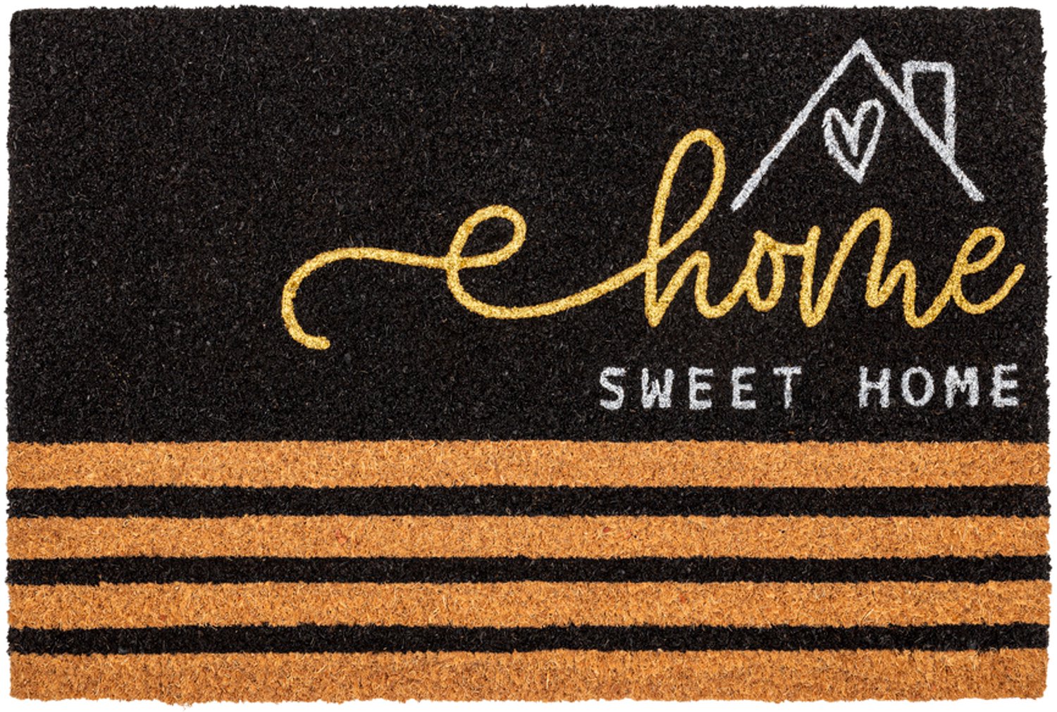 Ruco Glitter Home Sweet Home 40 x 60 cm - Kokosmat - Deurmat Binnen - Kokos Deurmat - Geïmplanteerd - Vinyl Onderzijde