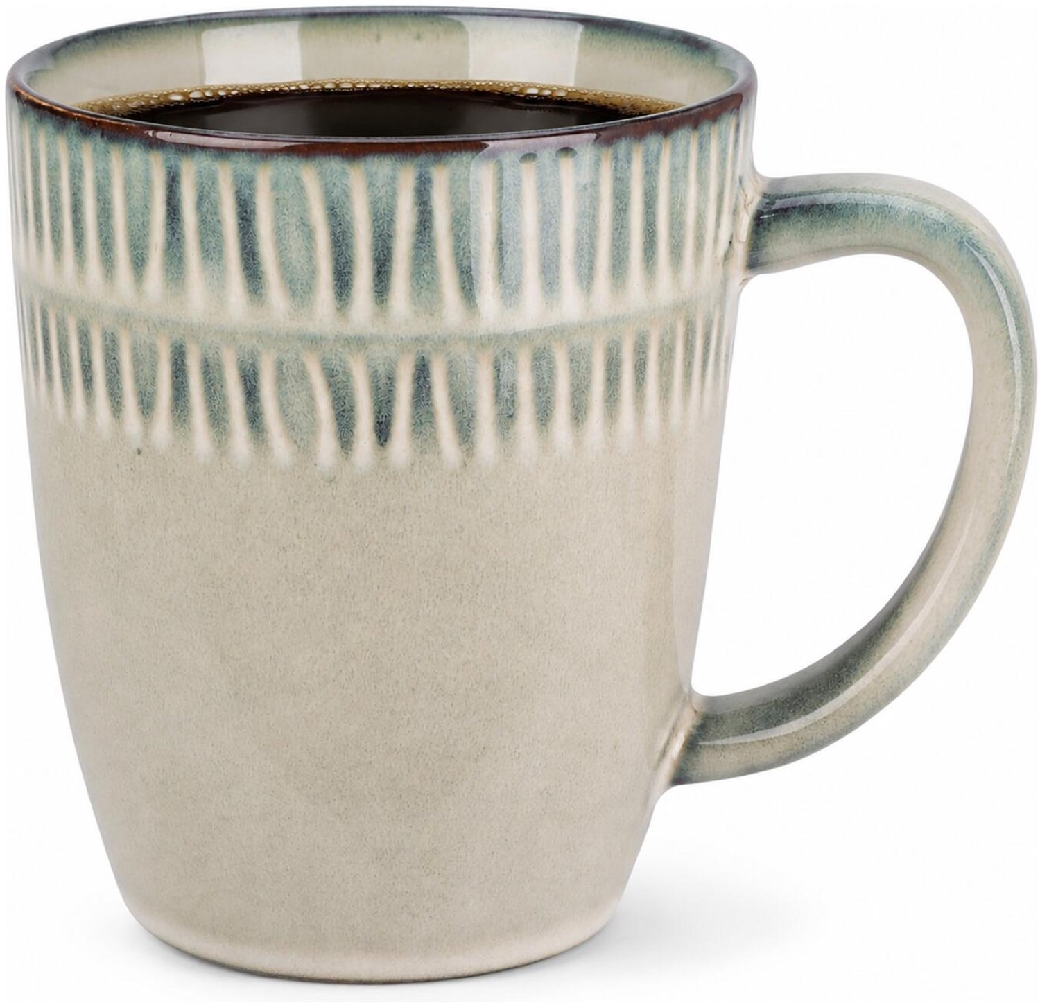 Siaki Koffiemokken Rare Earth - lichtgrijs - 360 ml - drink mokken - bekers - kopjes - keramiek - koffietas