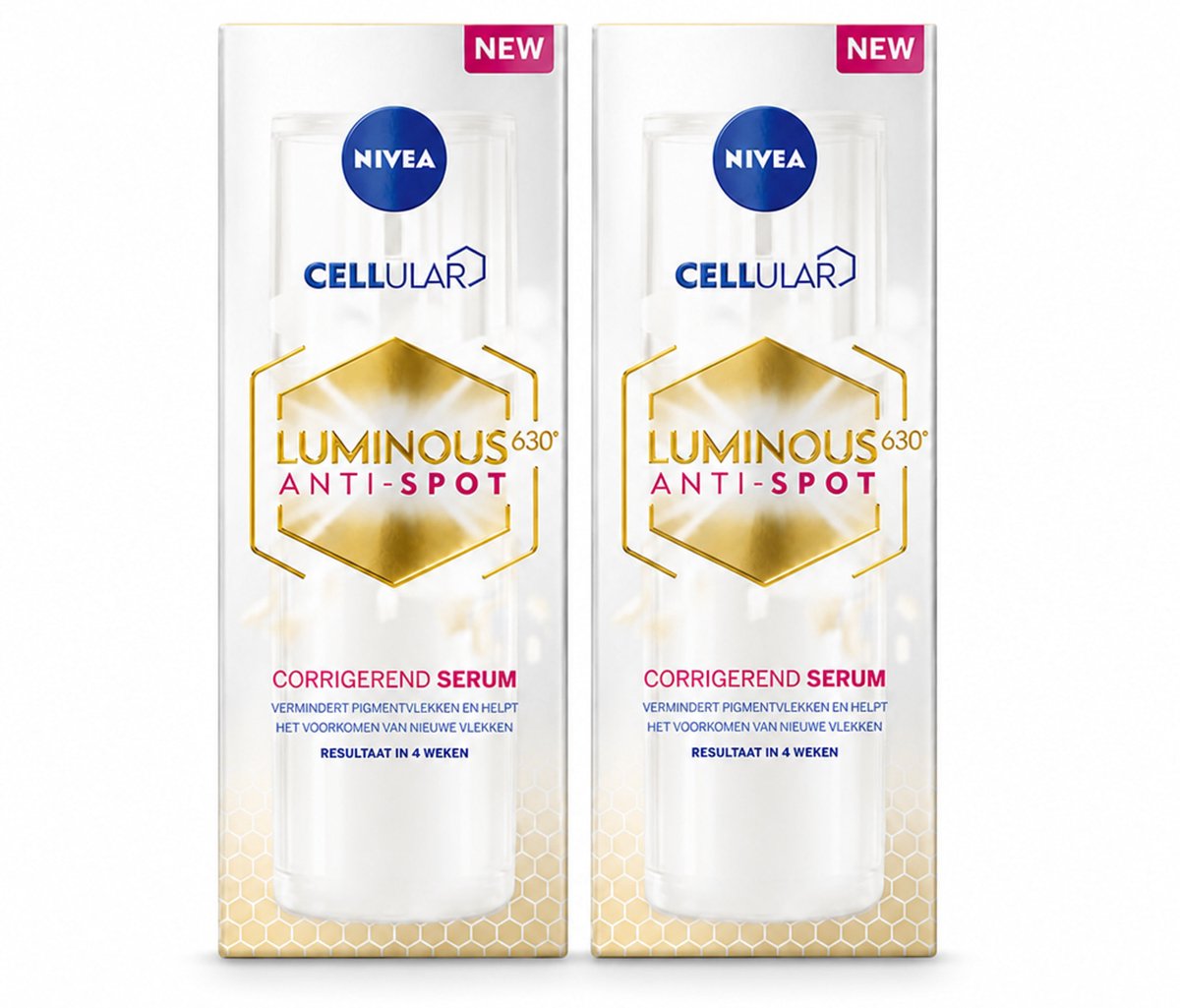 2 x NIVEA - Gezichtsserum - CELLular LUMINOUS630 Tegen Vlekken - Tegen pigmentvlekken - Voor alle huidtypen - Met Hyaluron & Vitamine E - 30 ml - Bulkverpakking - 2 stuks