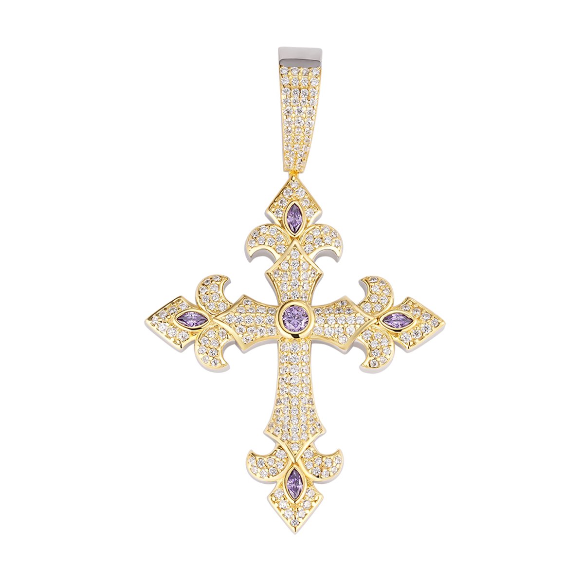 Juwelier Zwartevalk - Zilveren (gerhodineerd) kruis hanger met zirkonia - 24.404