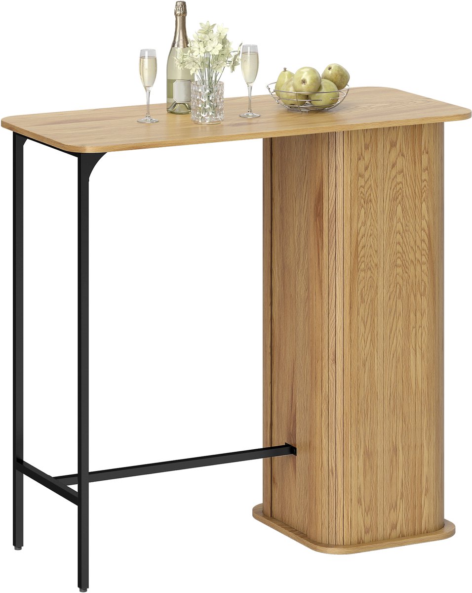 Bartafel - Bartafels - met 3 planken -Natuurlijk hout - 112x50x106cmcm (LxBxH)
