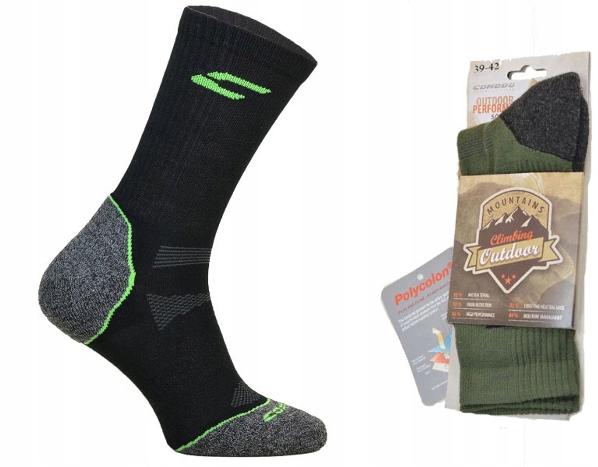 Trekking Sokken Bamboe & Zilverionen 35-38 Zwart
