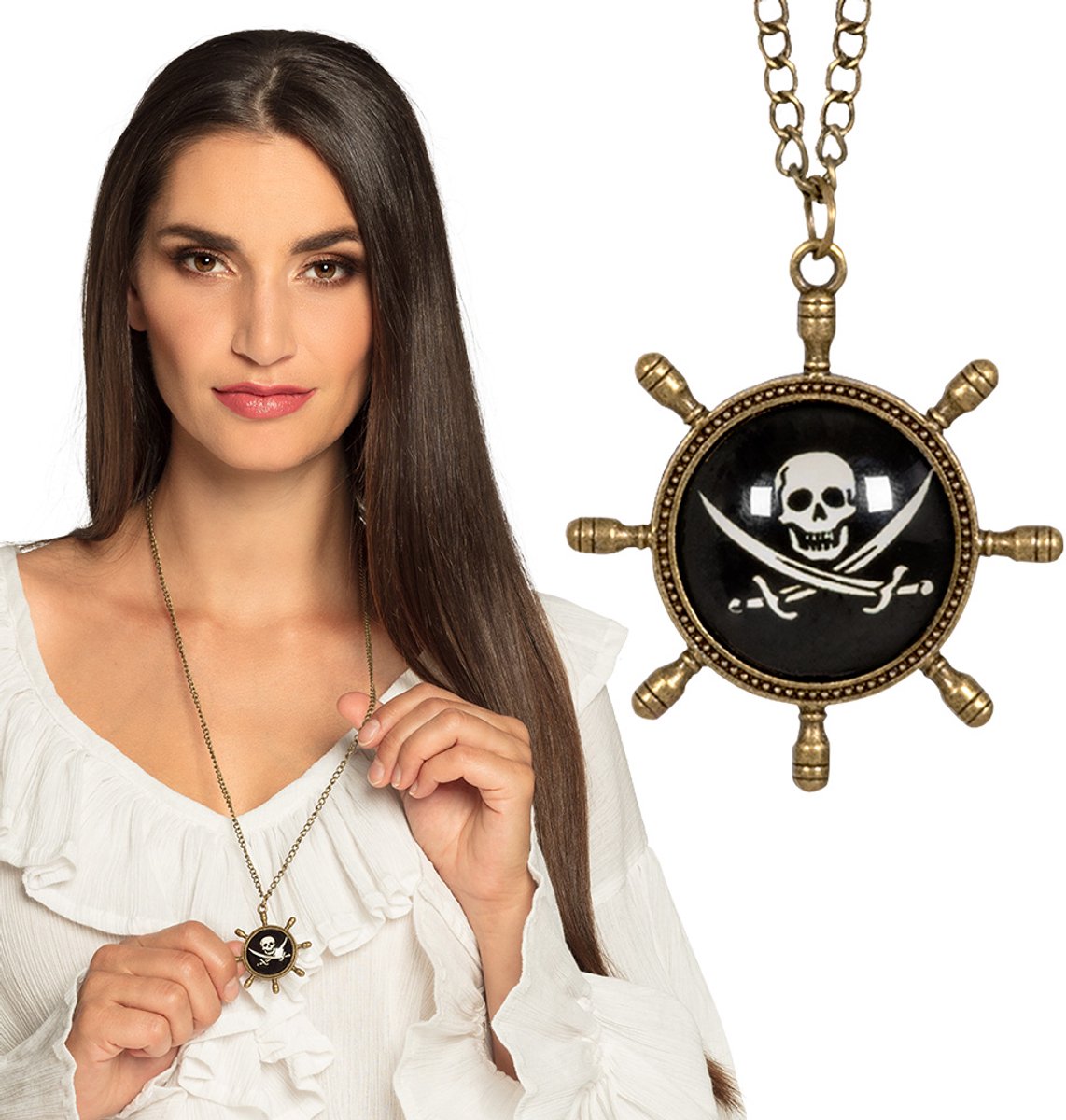 Boland - Ketting Piratenwiel - Volwassenen - Unisex - Piraat - Piraten