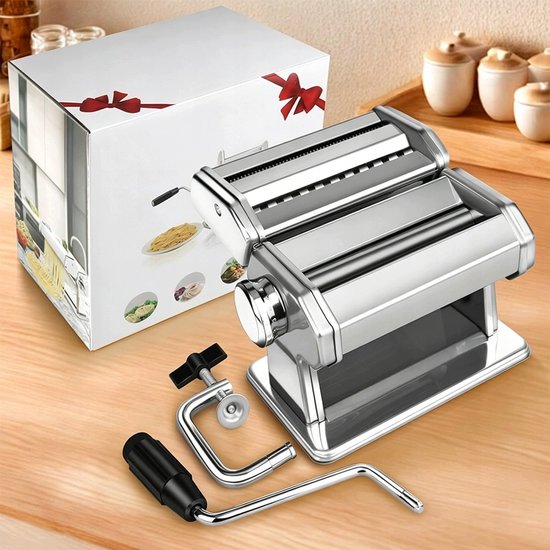 Merkloze Handmatige Pastamachine 150mm - 7 Dikte-instellingen, RVS — afbeelding 2