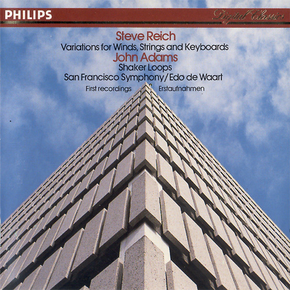 Steve Reich: Variations for Winds, Strings and Keyboards; John Adams: Shaker Loops