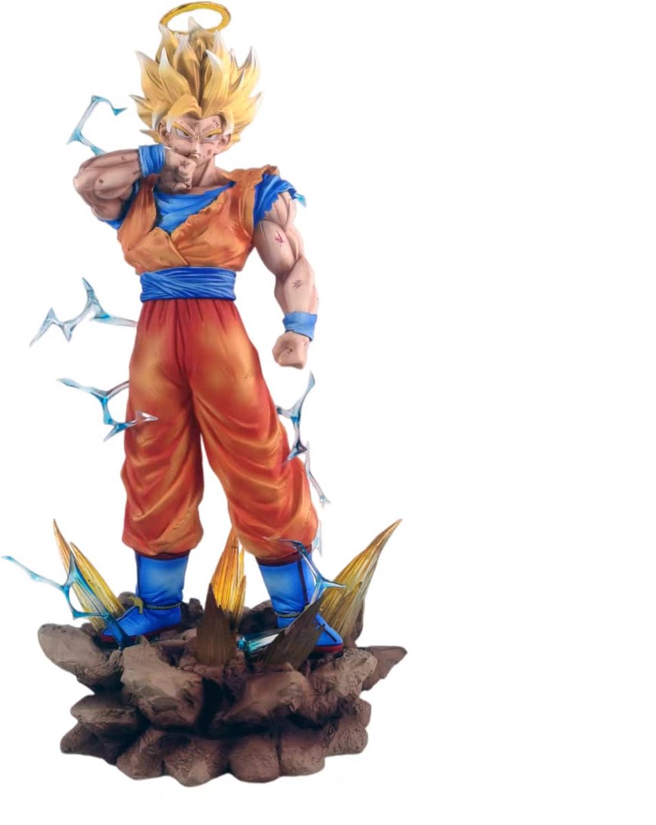 Dragonball Z - Figurine - Son Goku Infinity 2 - 35cm - Anime - Dragon Ball Figuur - Figuren - Super Saiyan Infinity - Geschenk - LED verlichting - Beeldje - Pvc - Collectie - Ornament